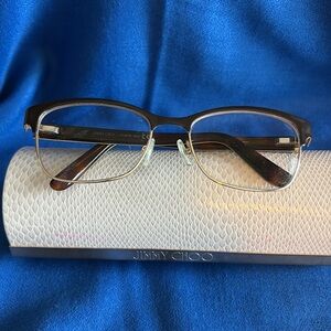 Jimmy Choo prescription eyeglass frames + ivory case. Italian Made. Molto Bella